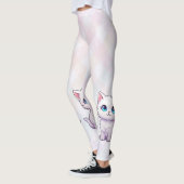 Niedliche rosa Katze Leggings (Links)