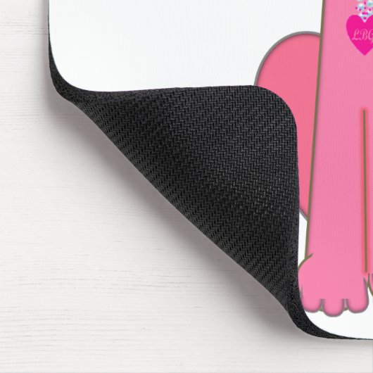 Niedliche Rosa Katze Mousepad (Ecke)