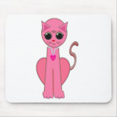 Niedliche Rosa Katze Mousepad (Vorne)