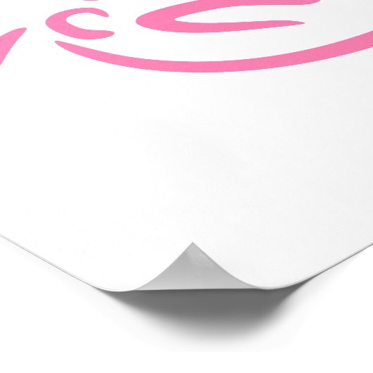 Niedliche rosa Katze Poster (Ecke)