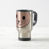 Niedliche rosa Katze Reisebecher (VorderseiteRechts)