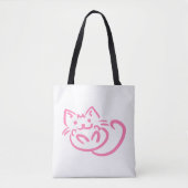 Niedliche rosa Katze Tasche (Vorderseite)