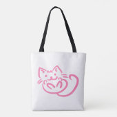 Niedliche rosa Katze Tasche (Rückseite)