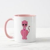Niedliche Rosa Katze Tasse (Links)