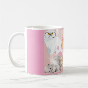 Niedliche rosa Katzen Keramik-Tasse   Adorable fla Kaffeetasse