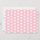 Niedliche, rosa Kinder in der Gedächtnisbeerdigung Einladung (Rückseite)