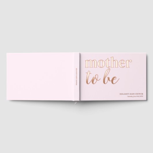 Niedliche Rosa Kinderdusche Rose Gold Foil Gästebuch (Voll)