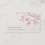 Niedliche Rosa Kirschblüten Blütenwelt Visitenkarte (Vorderseite)