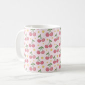 niedliche Rosa Kirschen Kaffeetasse (Vorderseite Links)