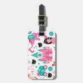 Niedliche rosa kleine Prinzessin Unicorn Magical Gepäckanhänger (Vorderseite vertikal)