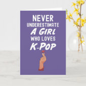 Niedliche rosa Kpop-Karten für Mädchen Karte (Gelbe Blume)