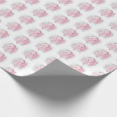 Niedliche Rosa Kraken Babydusche Geschenkpapier (Ecke)