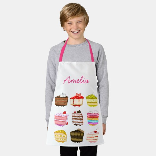 Niedliche, rosa Kuchen Schürze (Getragen)