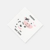 Niedliche rosa Kuh Friend Personalisiert Serviette (Ecke)