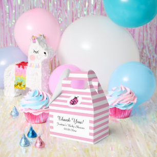 Niedliche Rosa Ladybug Babydusche Gastgeschenk Geschenkschachtel