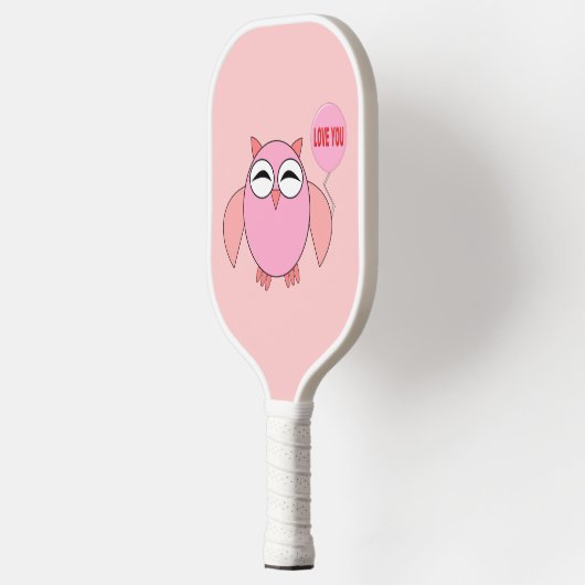 Niedliche rosa Liebe, die du auwl Pickleball Schläger (Links)