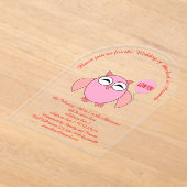 Niedliche rosa Liebe, die Sie selber feiern Acryleinladungen (Ablage )