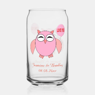 Niedliche rosa Liebe, die Sie selber feiern Dosenglas