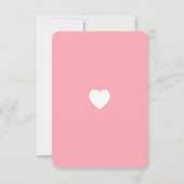 Niedliche Rosa Liebe Foto Valentinstag Karte (Rückseite)