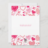 Niedliche rosa Liebe Herz Foto Valentinstag Feiertagskarte (Rückseite)