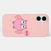 Niedliche rosa Liebe Sie Owl iPhone Case (Rückseite (Horizontal))
