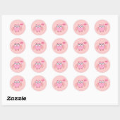 Niedliche rosa Liebe Sie Owl Stickers (Blatt)
