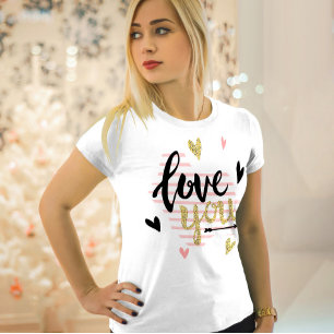 Niedliche rosa Liebe Sie valentinische Tagesliebha T-Shirt