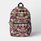 Niedliche, rosa, lila Goldmedaille Bedruckter Rucksack (Vorderseite)