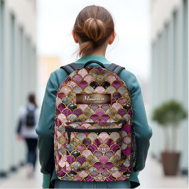 Niedliche, rosa, lila Goldmedaille Bedruckter Rucksack