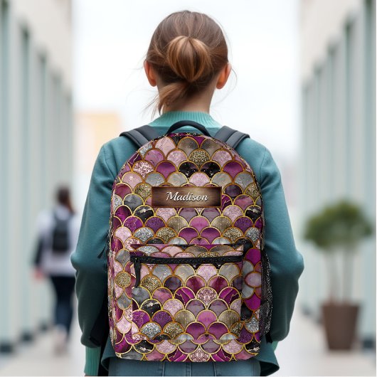 Niedliche, rosa, lila Goldmedaille Bedruckter Rucksack