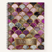 Niedliche, rosa, lila Goldmedaille Notizblock (Vorderseite)