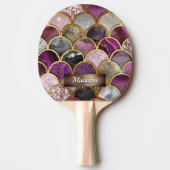 Niedliche, rosa, lila Goldmedaille Tischtennis Schläger (Vorderseite)