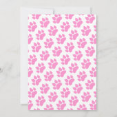 Niedliche, rosa Lila Kinderspielhundedusche laden  Einladung (Rückseite)