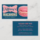 Niedliche Rosa-Macarons| Hausgemachte Macarren Visitenkarte (Vorne/Hinten)