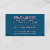 Niedliche Rosa-Macarons| Hausgemachte Macarren Visitenkarte (Rückseite)