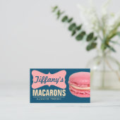 Niedliche Rosa-Macarons| Hausgemachte Macarren Visitenkarte (Stehend Vorderseite)