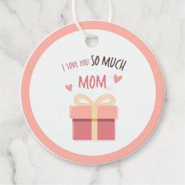 Niedliche Rosa Mama Geschenkmarke für den Mutterta Geschenkanhänger