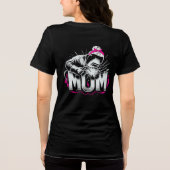 Niedliche rosa Mama Welder auf eine Arc Women trif Tri-Blend Shirt (Rückseite)