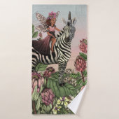 Niedliche Rosa Märchen auf Zebra Einhorn Kunst, Di Badehandtuch (Badehandtuch)