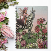Niedliche Rosa Märchen auf Zebra Einhorn Kunst, Di Notizblock