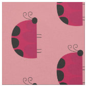 Niedliche rosa Marienkäfer Stoff (Nahaufnahme)