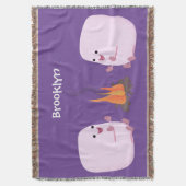 Niedliche rosa Marshmallows im Cartoon des Lagerfe Decke (Vorderseite Vertikal)