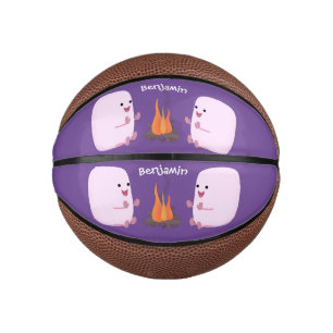 Niedliche rosa Marshmallows im Cartoon des Lagerfe Mini Basketball