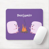 Niedliche rosa Marshmallows im Cartoon des Lagerfe Mousepad (Mit Mouse)