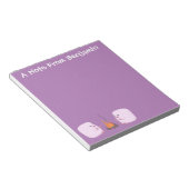 Niedliche rosa Marshmallows im Cartoon des Lagerfe Notizblock (angewinkelt)