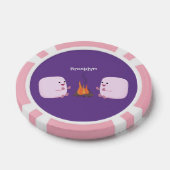 Niedliche rosa Marshmallows im Cartoon des Lagerfe Pokerchips (Einzeln)
