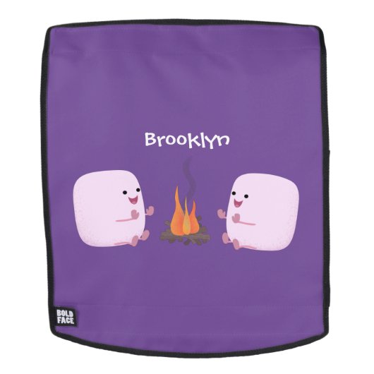 Niedliche rosa Marshmallows im Cartoon des Lagerfe Rucksack (Abnehmbare Front)