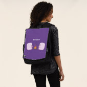 Niedliche rosa Marshmallows im Cartoon des Lagerfe Rucksack (Ausgewaschen)