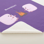 Niedliche rosa Marshmallows im Cartoon des Lagerfe Sherpadecke (3/4)