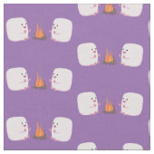 Niedliche rosa Marshmallows im Cartoon des Lagerfe Stoff (Nahaufnahme)